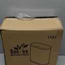Sooyee 10 Liter Rectangular Plastic Trash Can Wastebasket with Press Type Lid,2.4 Gallon Garbage Container Bin for Bathroom,Powder Room,Bedroom,Kitchen,Craft Room,Office (Black)