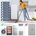 WBD WEIBIDA Upgraded Full-Size Washing Machine Base Stand with 4 Locking Wheels & 10 Strong Feet, 24-31" Fridge Stand Adjustable Flat Dolly Cart Mobile Base for Washer, Dryer, Refrigerator, Furniture