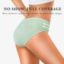 OLIKEME Womens Underwear Cotton Hipster Panties Low Rise No Show Briefs Soft Stretch Breathable Ladies Panties 6 Pack (M)