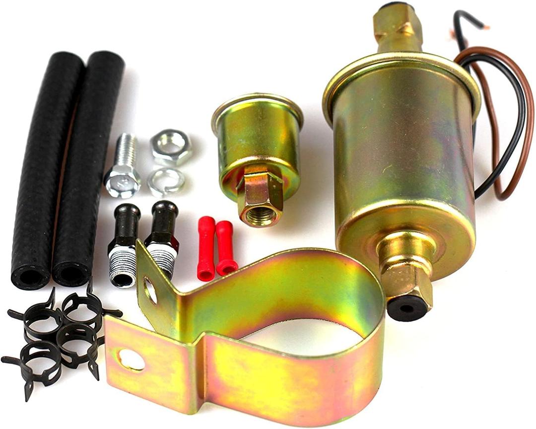 Universal 2.5-4.5 PSI 12V High Performance free Flow In Line External Electric Fuel Pump With Complete Installation Kit E8016S SP8016 F4027