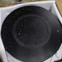 Merax 31 Inch Modern Round Coffee Table with Sturdy Base, Wood Center Tables for Living Room Reception Room, Easy Assemble, Black