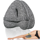 Knee Pillow for Side Sleepers with Elastic Strap, Memory Foam Leg Pillow, Ideal for Spine Alignment, Hip, Back & Joint Pain Relief, for Better Sleeping with Breathable & Washable Cover