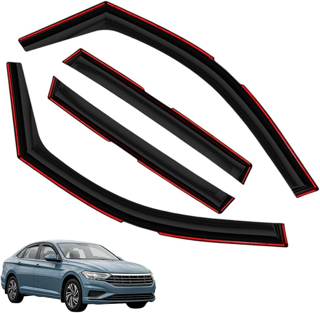 Window Visors Rain Guards FIT 20192025 Volkswagen Jetta  in-Channel Vent Deflectors 4PC Set All-Weather