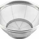 Fine Mesh Strainer for Kitchen, 4 Quart Stainless Steel Colander Bowl for Pasta, Rice, Fruit, Metal Net Baskets with Resting Base - Strain, Drain, Rinse (Heavy Duty)