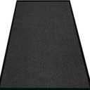 Front Door Mat, 3' x 5' Extra Large Commercial Industrial Rug Heavy Duty Outdoor Indoor Entryway Doormat Low Profile Welcome Entry Door Mat Non Slip Backing for Entrance Home Office, Black