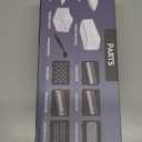 Ourokhome Vegetable Mandolin Slicer, Hand Safe Kitchen Food Shredder with 6 Mandoline Blades, Veggie Waffle Cutter for Potato, Carrot, Zucchini, Onion, Essential Kitchen Gadgets (6 in 1, White)