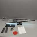 LED Wireless Wall Sconce with Remote Control (Set of Two), USB Rechargeable Battery Powered Indoor Wall Lamps, Dimmable, 360 Rotate,Timing, 28.3 inch Black Wall Lights for Hallway/Living Room/Bedroom