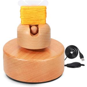 XEmbro Electric Embroidery Floss Bobbin Winder - Beech Embroidery Floss Cross Stitch Thread Winder - Bobbin Winder Machine for Embroidery Work and Sewing Project