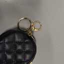 2Pcs Mini Backpack Keychain for Women, Mini Purse Keychain Bag with Zipper, PU Leather Keychain Pouch for Lipstick, Coin, Cable(Black&Beige)