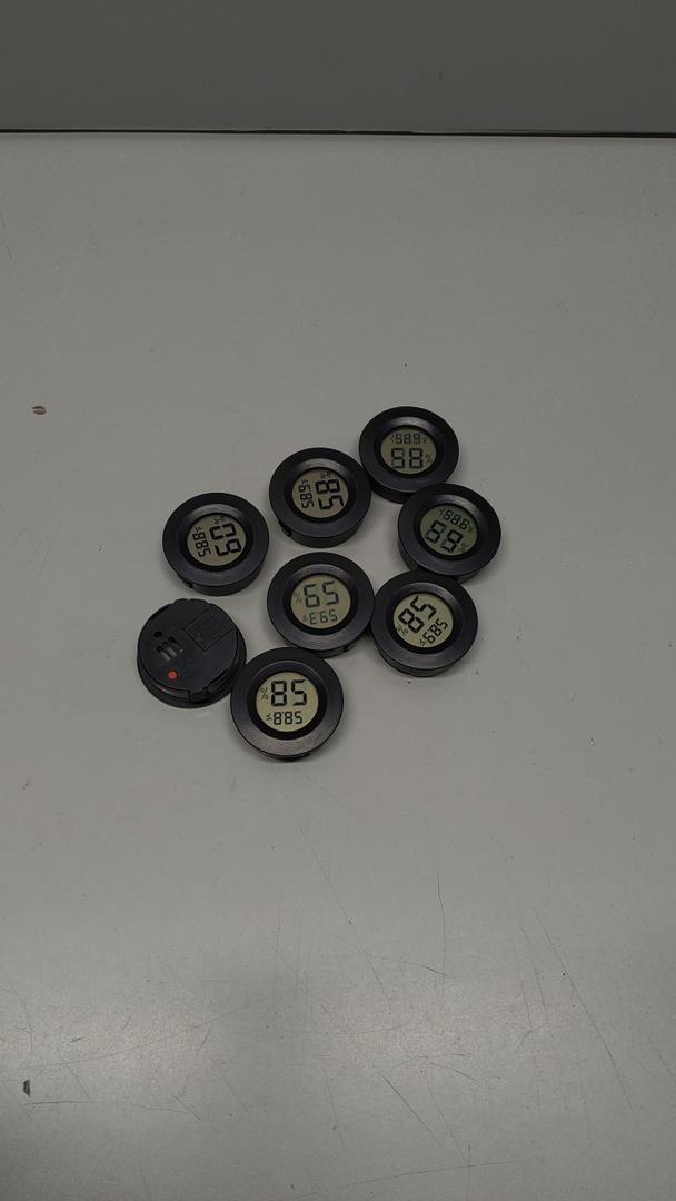 Rojuna 8-Pack Mini Thermometer Hygrometer, Small Digital Electronic Temperature Humidity Meters Gauge Indoor LCD Display for Greenhouse, Garden, Cellar, Fridge, Mason Jar