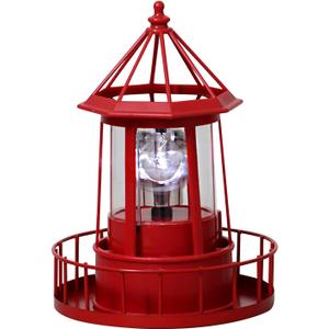 Solar Lighthouse Lamp, 360 Degree Rotating Lighthouse Light, Waterproof LED Solar Garden Landscape Lights for Lawn Patio Pond Yard Outdoor Decor