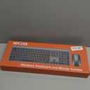 Wireless Keyboard and Mouse Combo, Full Size Keyboard and Mouse, Long Battery Life, Optical Mouse, 2.4G Lag-Free Cordless Mice Keyboard Set Ultra Slim Design for Computer, Laptop, PC, Mac, Windows