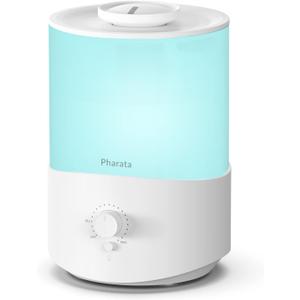 Humidifiers for Bedroom Large Room, 2.5L Cool Mist Humidifier with Essential Oil Diffuser, Top Fill Humidifier for Baby, Home, Plant, Ultrasonic Humidification for whole house, Auto Shut-Off