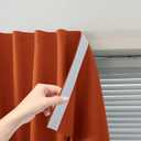 Self Adhesive Curtains Portable Blackout Curtain Simple and Easy to Install Bedroom Window Thermal Lnsulated Kitchen Room Darkening Black Small Drapes 47x71 inches