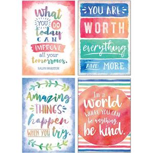 Teacher Created Resources Watercolor Positive Poster Pack, 13.38" x 19.00"