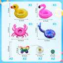4 Pack Floating Reflective Pinwheels for Pool, Bird Reflectors Spinning Bird Scarer, Keep Ducks, Pigeons & Herons Away No Noise Pool Wind Spinner for Outdoor Swinmming Pool & Garden Decoration