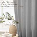Light Grey Linen Half Kitchen Curtains 36 Inch Length Sets of 2 Rod Pocket Boho Cafe Short Gray Drapes for Windows Semi Sheer Light Filtering Curtains for Bathroom Basement RV Camper Laundry 26x36