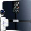 RENPHO Scale for Body Weight, Smart Scale with BMI, Body Fat, Muscle Mass, Bluetooth, 13 Metrics with Large Display, Support App Connection, Black, Elis 2X