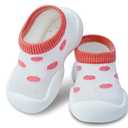 Baby Shoes Boys Girls First Walking Shoes Non Slip Soft Sole Sneakers Toddler Infant Babygirl Sock Shoes (12-18 Months Toddler, A1-pinkleopard)