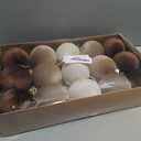 IPOPU 15Pcs Brown Velvet Christmas Ornaments Balls Bulk for Christmas Tree Decor 3.15in Big Flocked Xmas Hanging Ornaments Set for Home, Plastic Large Shatterproof Velvet Ornaments (Brown, White)