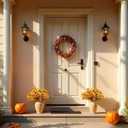 IZHANHOWE Artificial Mum Flowers 6 Bundles, Faux Bouquets for Indoor Outdoor Home Decor, Centerpiece for Living Room Dining Table Porch Patio (Autumn Orange)