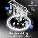 OSTBA Countertop Ice Maker Machine, Portable Ice Maker Makes 9 Bullet Ice Cubes in 6 Minutes, 26Lbs/Day Ice Makers Countertop with Self-Cleaning, Compact Mini Ice Maker for Home Kitchen RV Party