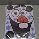 Christmas Door Stickers Decorations Large Size Christmas Snowman Door Stickers Decals with Snowflakes Candy Christmas Indoor Outdoor Decorations for Winter Door Window Refrigerator