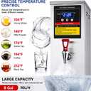 Commercial Hot Water Dispenser Countertop Water Boiler, 1600W 30L | 8GAL per Hour, Instant Hot Water Machine, Step-heating & 86-212°F Temperature Control, For Boba Tea Shop, Cafe, Office