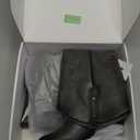 Rollda Cowboy Boots for Women, Cowgirl Boots Knee High, Ladies Tall Western Boots Rounded Toe Chunky Heel Pull on Zipper for Country Concert Party Women Boots (9, Black)