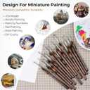 Nicpro Miniature Paint Brushes Dry Brush - 21PCS Model Paint Brush Set with Cloth Roll for Acrylic Oil Watercolor, Detail Paint Brush Drybrush for Model, Miniature Painting, Paint by Numbers, Craft