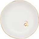 COLLECTIVE HOME - Ceramic Jewelry Tray, Decorative Trinket Dish for Rings Earrings Necklaces Bracelet Watch Keys, Birthday Mother's Day Christmas Gift for Women, 4.75", White Surface (A)