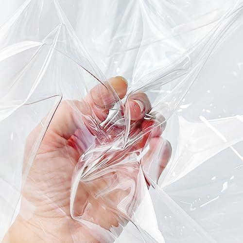 ONEART | Clear TPU Vinyl Fabric 54-Inches Wide, Round Clear Waterproof Vinyl
