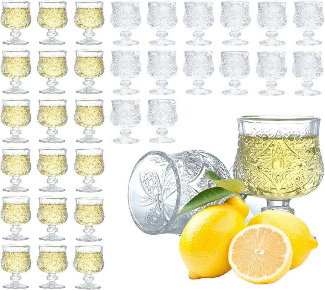Cordial Glasses,1.7oz/50ml,Shot Glasses Set of 32,shot glasses with stem shot glasses/Sherry glasses