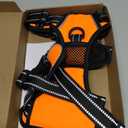 PHOEPET No Pull Dog Harness Medium Reflective Front Clip Vest with Handle,Adjustable 2 Metal Rings 3 Buckles,[Easy to Put on & Take Off](M, Orange)