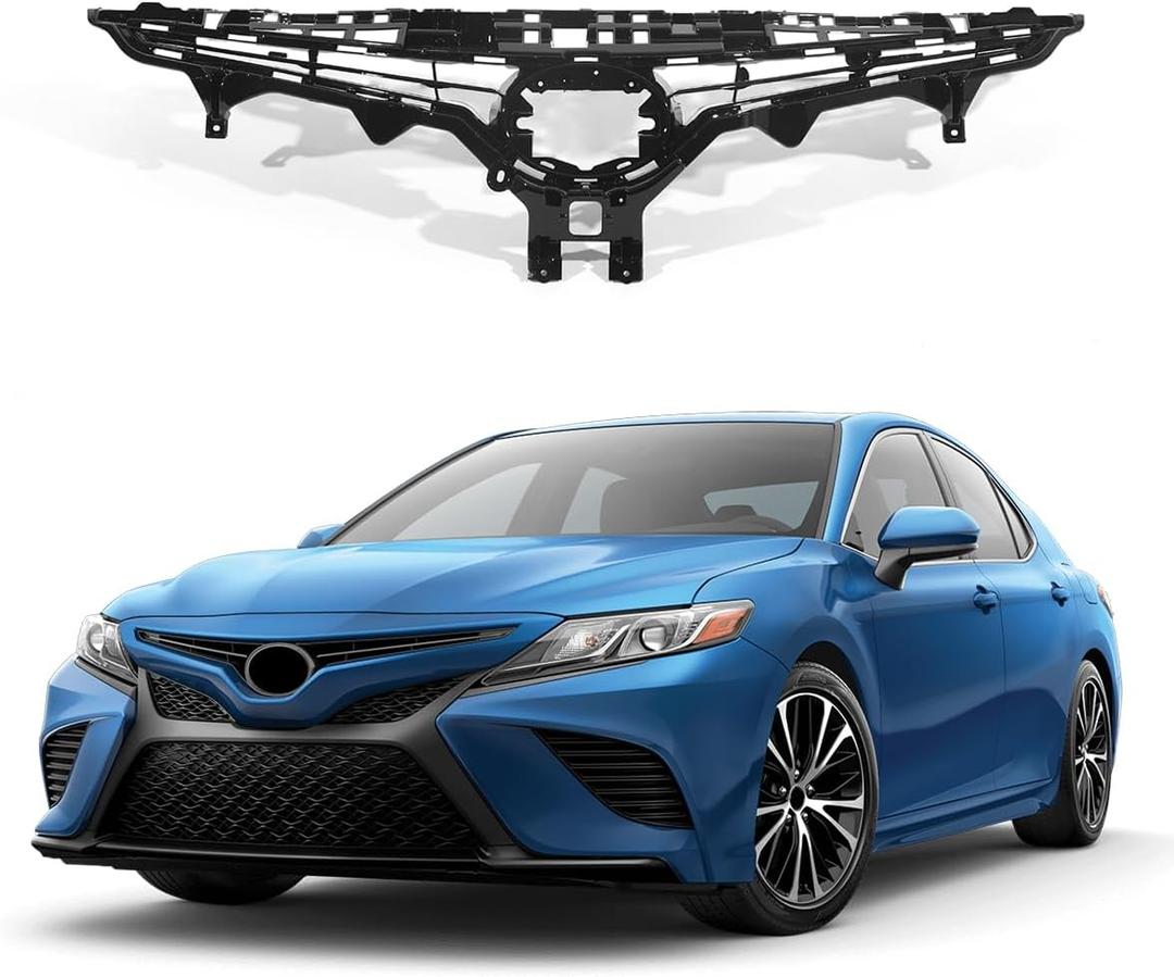 ZXMOTO Compatible With 2021 2022 Toyota Camry SE XSE Front Bumper Upper Grille Grill,Gloss Black