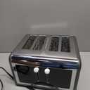 4 Slice Toaster Touch Screen, Stainless Steel Toasters Digital Timer, Dual Control Panel Toasters, 8 Shade Settings 6 Bread Types for Bagel, Cancel, Defrost 1650W Grey