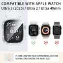 4 Pack Bling Case for Apple Watch Ultra 3 2025 /Ultra 2 /Ultra 49mmm, Glitter Rhinestone Diamonds Protective Case with Tempered Glass Screen Protector Replacement Cover for iWatch 49mm Women