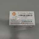 3 x Hadley Designs 50 Greenery Eucalyptus Drink Coupons for a Free at Weddings, Work Events or Party Bar, One Free Beer Wine Alcohol Soft Drink or Food Vouchers, Cheers Large Drinking Paper Raffle Cards