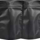 100 Pack Mylar Bag 28 Gram,5.5 Mil Thickness Smell Proof Bag,Stand-up Packaging Pouch,Resealable Foil Food Storage Baggies Safe Material,6x9.3 Inches,Matte Black