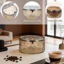 Coffee Filter Holder with Push-Button Lid, Gray Acrylic Filter Storage Basket Container Large Capacity Coffee Pod & Paper Filter Storage Organizer for Counter Coffee Bar Accessories Decor