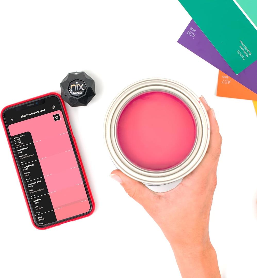 Nix Mini 3 Color Sensor Colorimeter - Portable Color Matching Tool - Dust Debris and Splash Resistant (IPX4) - Identify and match paint and digital color values instantly