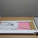 Pamray 32 Inch Computer Desk for Small Spaces with Storage Bag, Home Office Work Desk with Headphone Hook, Small Office Desk Study Writing Table (Pink)