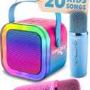 Move2Play, Karaoke Machine for Kids | Includes 20+ Kid Songs | 2 Microphones | Connect with Bluetooth | 3, 4, 5, 6, 7+ Year Old Gift | Toy for Girls, Boys, & Toddler | Birthday Present (Cotton Candy)