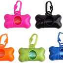5 PCS Bone Shaped Poop Bag Dispenser Pet Waste Disposal Bag Dispenser With Waste Bag (Random Color)