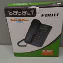 Corded Basic Landline Phone, TelPal FSK/DTMF Simple Caller ID Telephone with LCD Incoming Call Number Display, Small Desk/Wall Mountable Analog Phone for Home Office (Black)