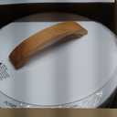 Large Towel Warmer for Bathroom - Heated Towel Warmers Bucket, Wood Handle, Auto Shut Off, Fits Up to Two 40"X70" Oversized Towels, Bathrobes, Blankets, for Mother's Gifts, White