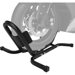 Donext Motorcycle Front Tire Chock, 1500 lbs Heavy Duty Wheel Stand, Black Motorbike Front Chock for 17"-21" Wheels, High-Grade Steel Trailer Stand (1500lbs for 17"-21" Wheels)