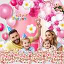 3 x BFHUILTD 12 Pcs Cute Pink birthday party Decorations,Rainbow Party Supplies, Bow Strawberry party favor boxes,Birthday Supplies for Girl