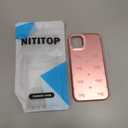 NITITOP Compatible with iPhone 14 Plus / 15 Plus Case Cute Aesthetic Bow Knot for Women Girls Bowknot Shockproof Slim IMD Pink Hard Back Protective Phone Cover - Heart