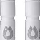 HydraPak Breakaway Surge Lightweight Bike Water Bottle 2-Pack (20oz, 25oz, 30oz) - High Flow, Cycling & Sports Squeeze Bottle (White)